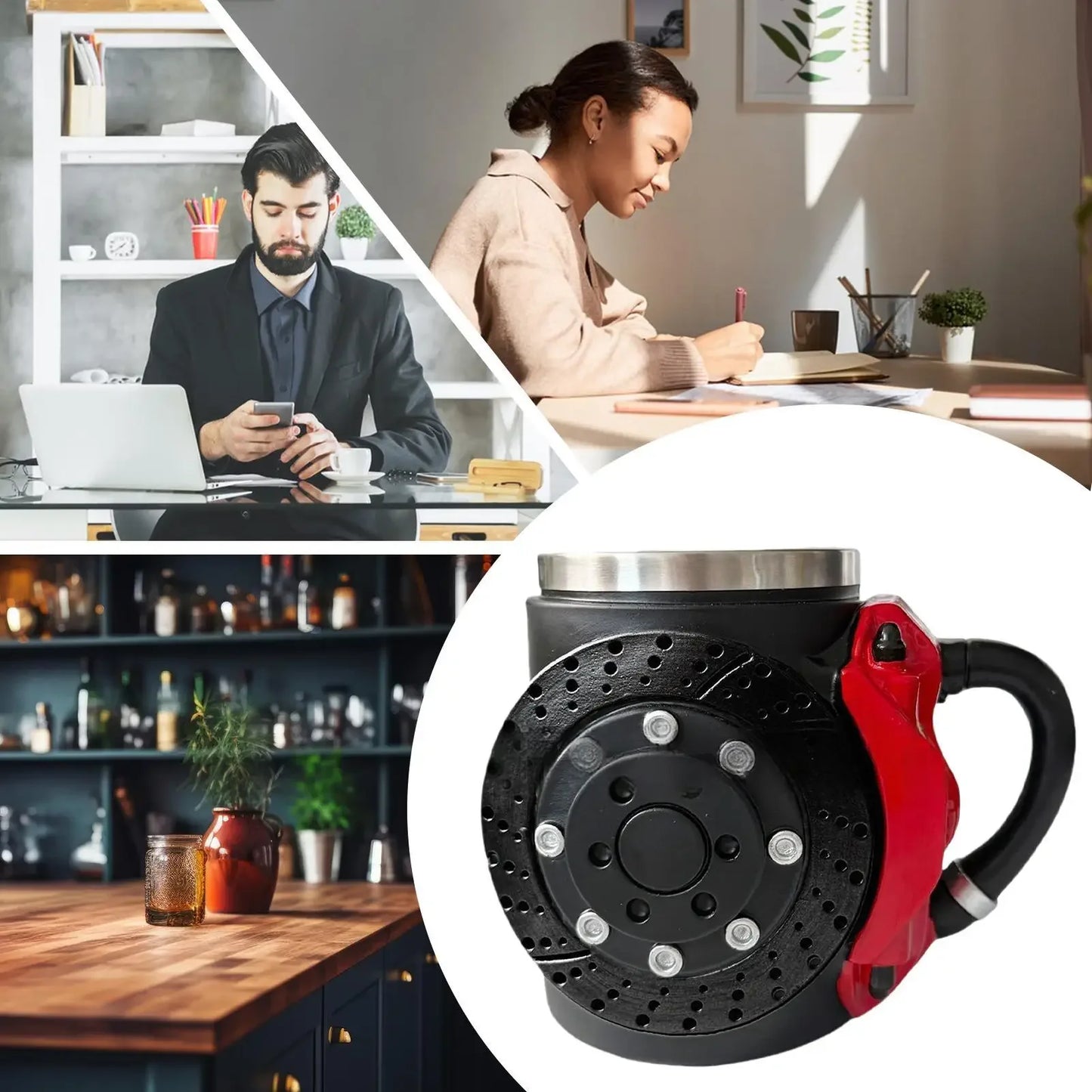 Ergonomic Brake Pad Coffee Mug