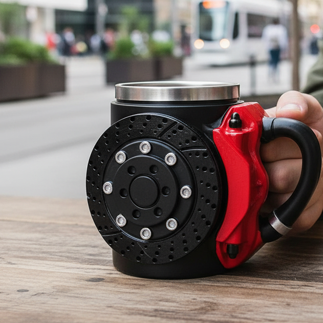 Ergonomic Brake Pad & Caliper Coffee Mug lifestyle cover