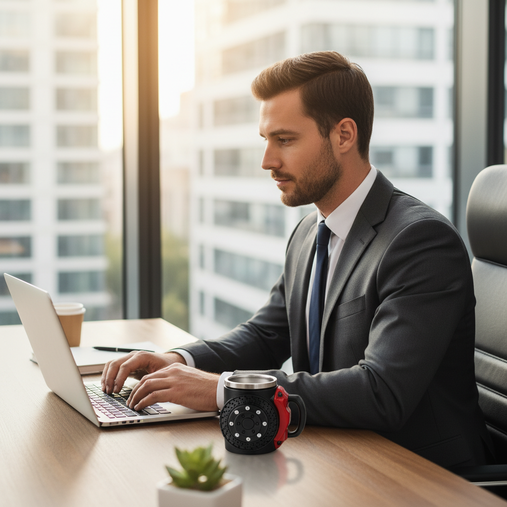 Ergonomic Brake Pad Coffee Mug