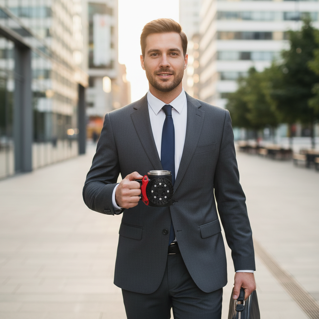 Ergonomic Brake Pad Coffee Mug