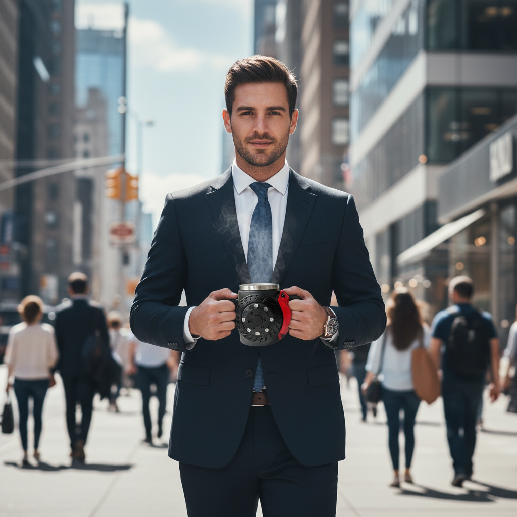 Ergonomic Brake Pad Coffee Mug